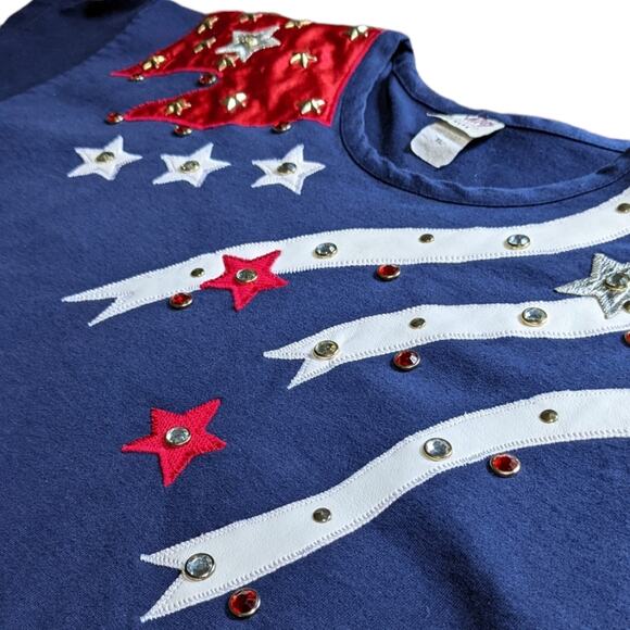 Patriotic Tee vintage 80s by Cactus California size XL - Picture 2 of 8